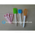 Red Heart Resist Silicone Baking Set , 4pcs Silicone baking tool ,silicone pastry tools set